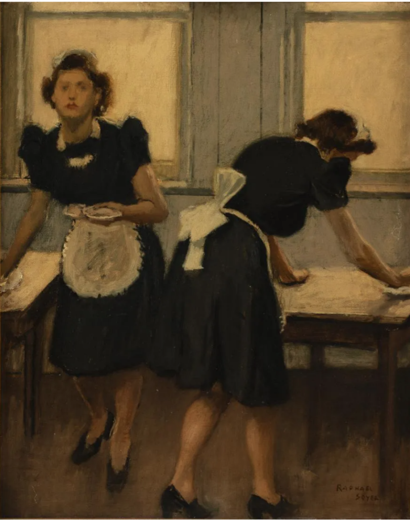 A Raphael Soyer oil on canvas portrait of a waitress achieved $25,000 plus the buyer’s premium in October 2020. Image courtesy of Everard Auctions and LiveAuctioneers.