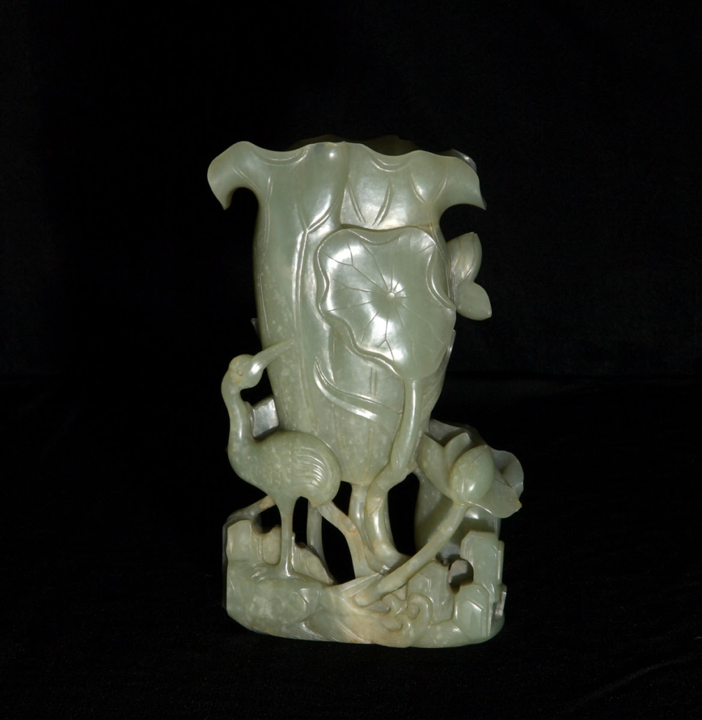 Chinese celadon jade vase, est. $8,000-$10,000