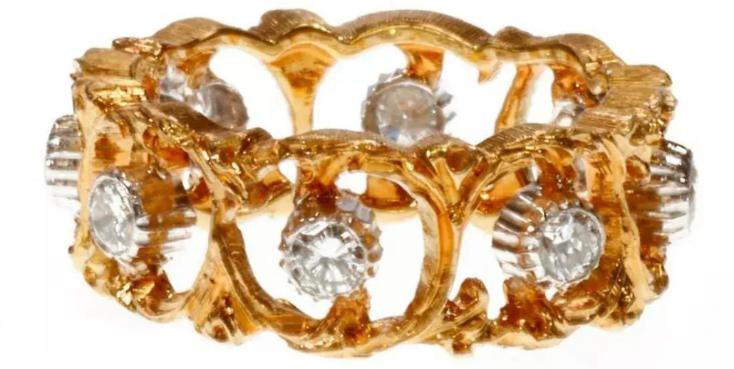 Buccellati diamond and 18K bi-color gold ring, est. $1,000-$1,500