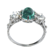 Art Deco Tiffany & Co. emerald, diamond and platinum ring, est. $4,000-$6,000