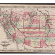 1864 map of the Great Western states by Johnson and Ward, est. $285-$350