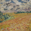 Louis Valtat (French, 1869–1952), ‘Wheat Field with Poppies,’ 1915, oil on canvas, 21 5/8 in by 25 5/8 in (54.93 by 65.09 cm, Gift of Min-Hwan and Yu-Fan Kao, 2021.16.2