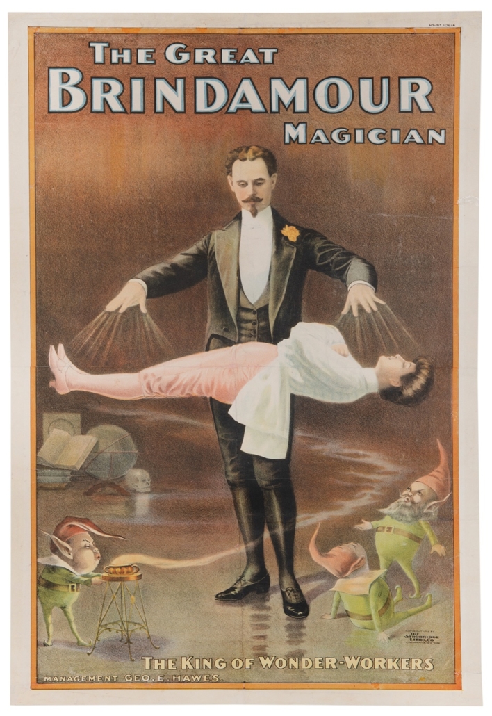 Circa-1903 poster for The Great Brindamour, $7,200