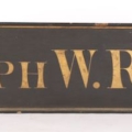 This 19th-century trade sign, lettered ‘Joseph W. Revere’ in gold leaf and offered with other artifacts from the descendants of Revolutionary War hero Paul Revere, exceeded its $1,000-$2,000 estimate to sell for $20,000 plus the buyer’s premium at John McInnis Auctioneers on December 11, 2021. Image courtesy of John McInnis Auctioneers and LiveAuctioneers.