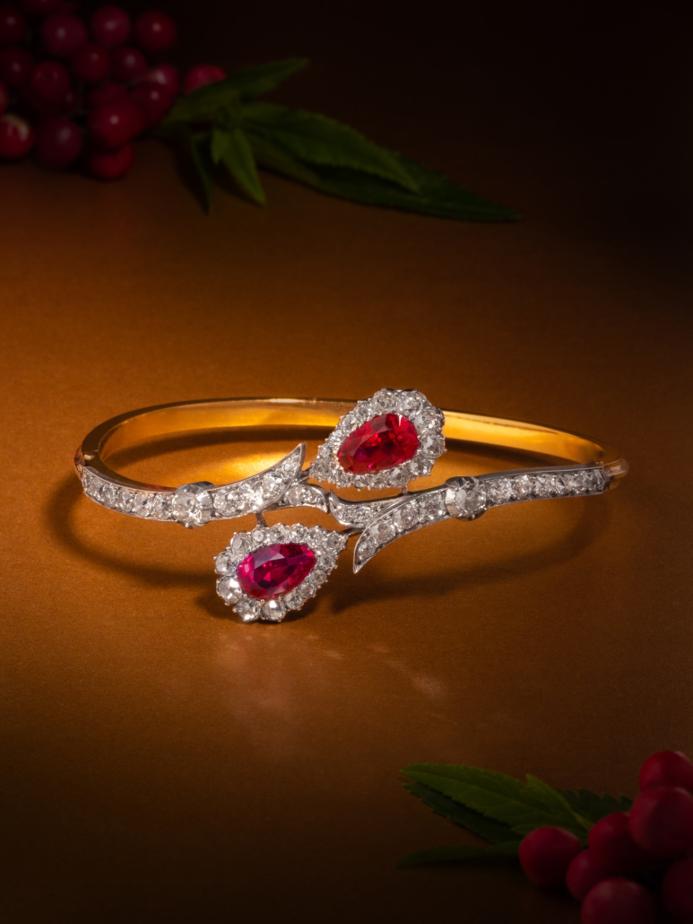  Burmese ruby and diamond bracelet, $175,000