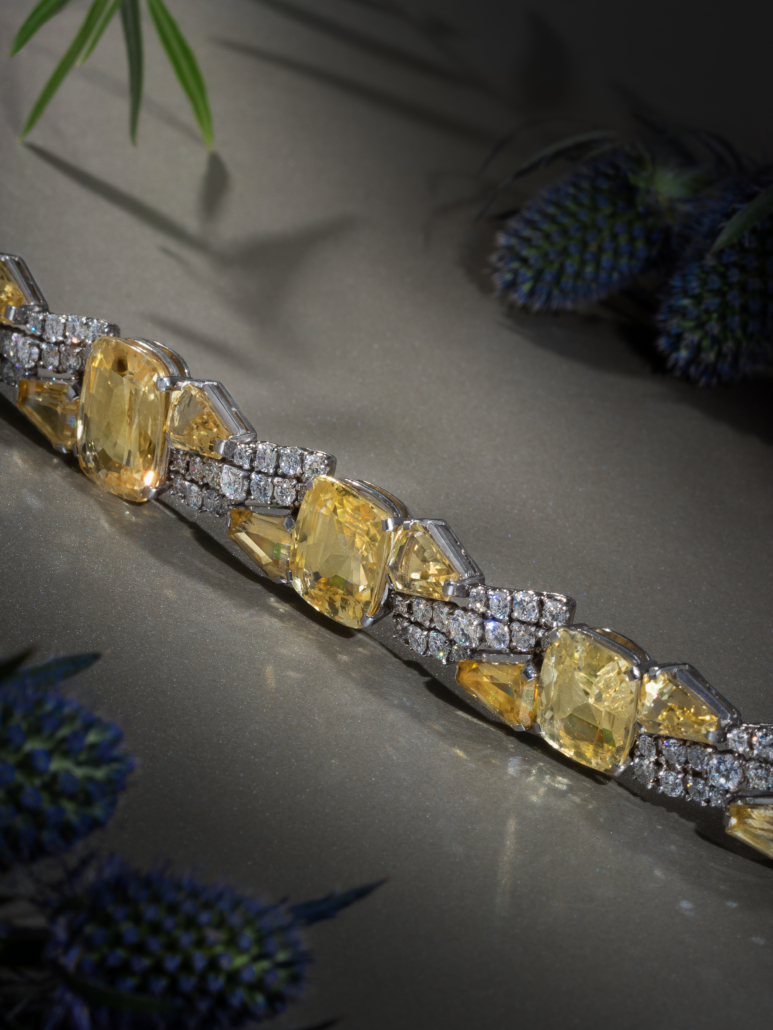 Oscar Heyman & Brothers yellow sapphire and diamond bracelet, $43,750