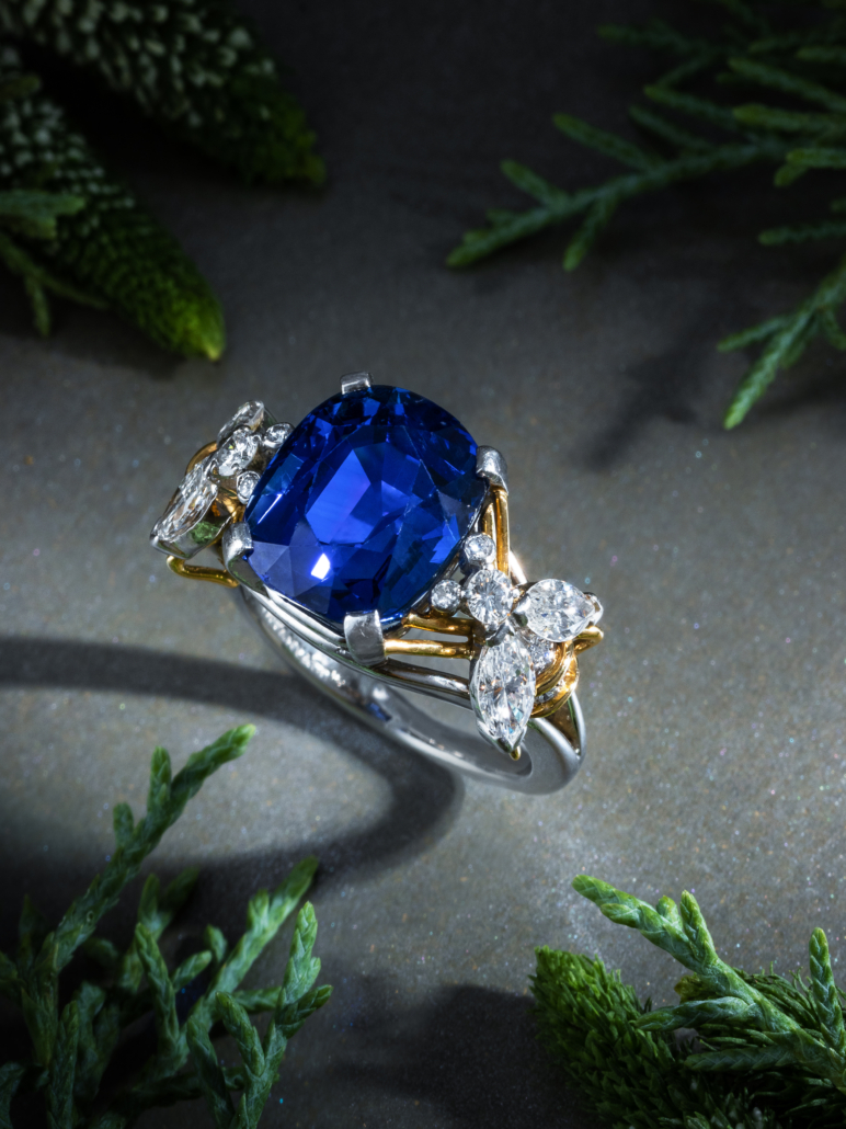 Tiffany & Co. and Schlumberger sapphire and diamond Two Bees ring, $137,500