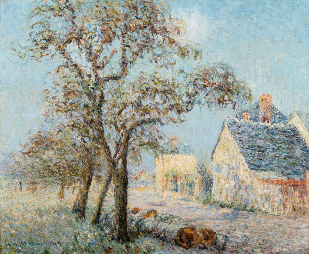 Gustave Loiseau, ‘Gelee blanche au Vaudreuil (La Route de Louviers),’ $118,750