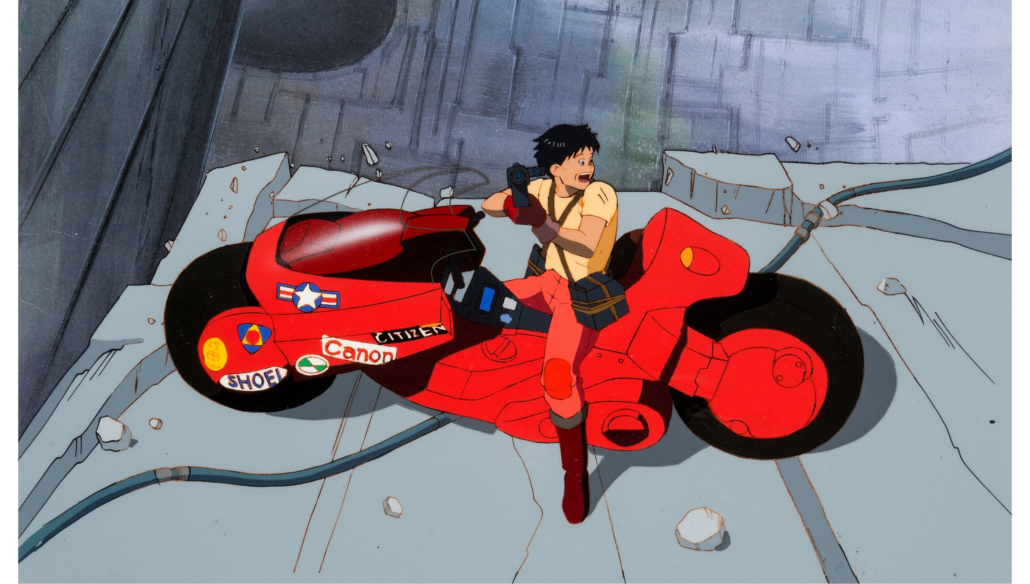 ‘Akira’ production cel of Kaneda on his red motorcycle, $21,000. Photo credit: Heritage Auctions, HA.com