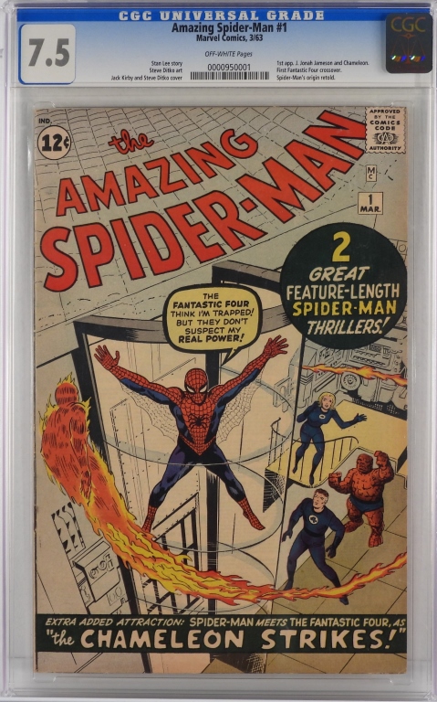 Amazing Spider-Man #1 featuring the second appearance of Spider-Man, est. $30,000-$50,000