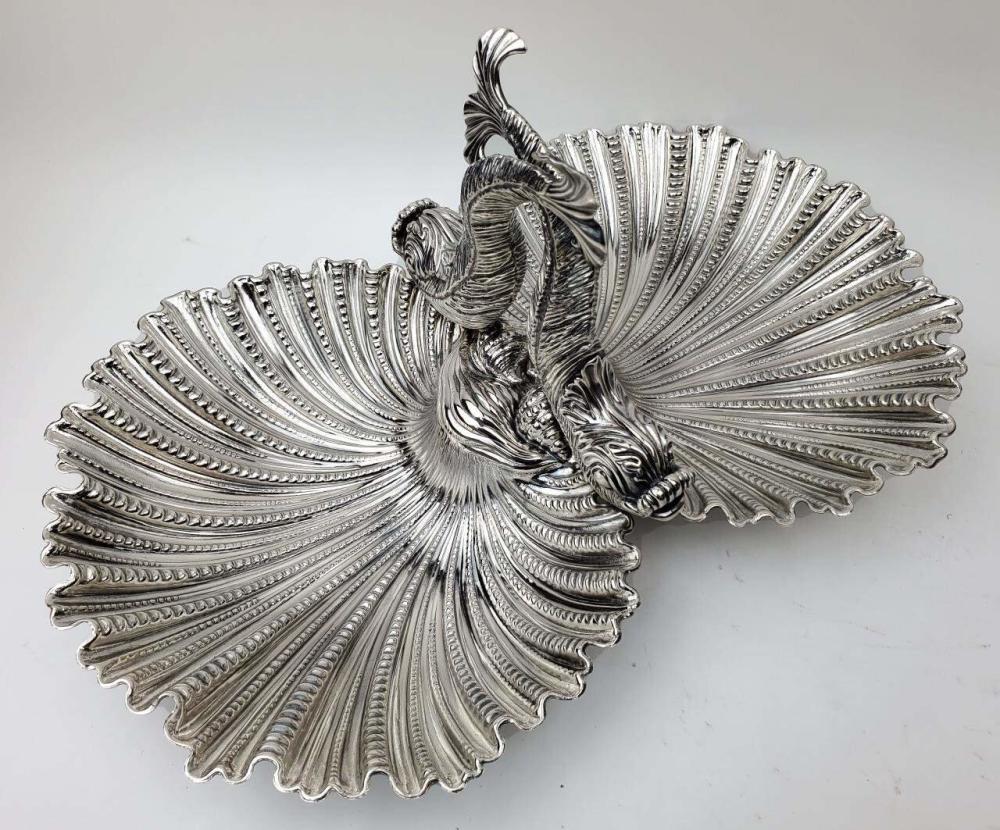 Buccellati sterling silver dolphin and shell centerpiece, est. $2,000-$3,000