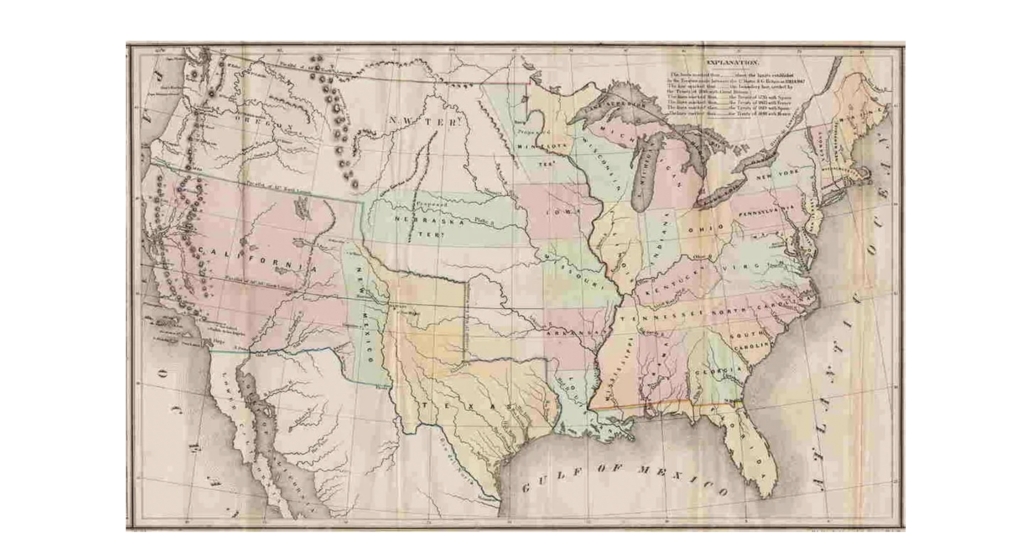 Circa-1840s United States Tables map by Ephraim Gilman, est. $500-$700