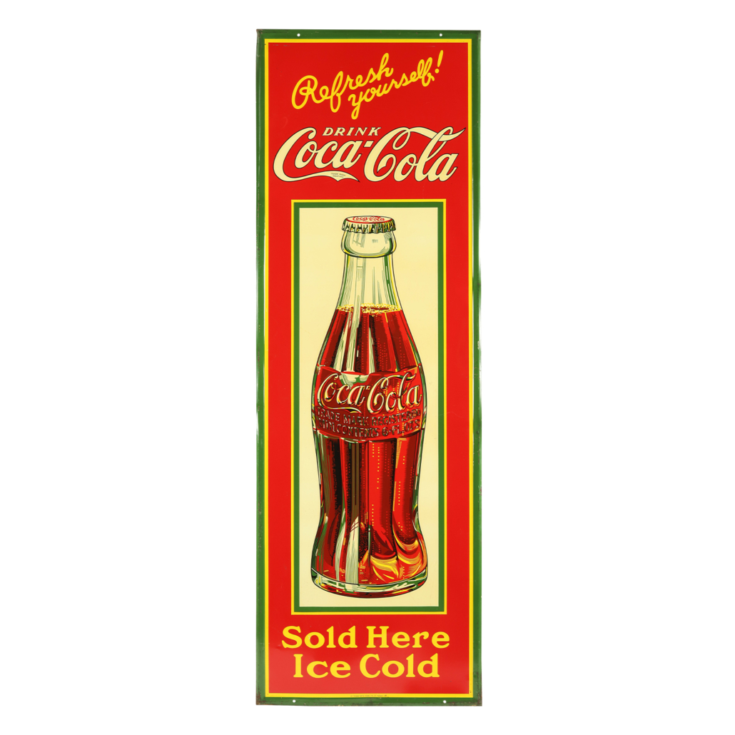 Circa-1930s Canadian Coca-Cola single-sided tin sign, CA$7,375