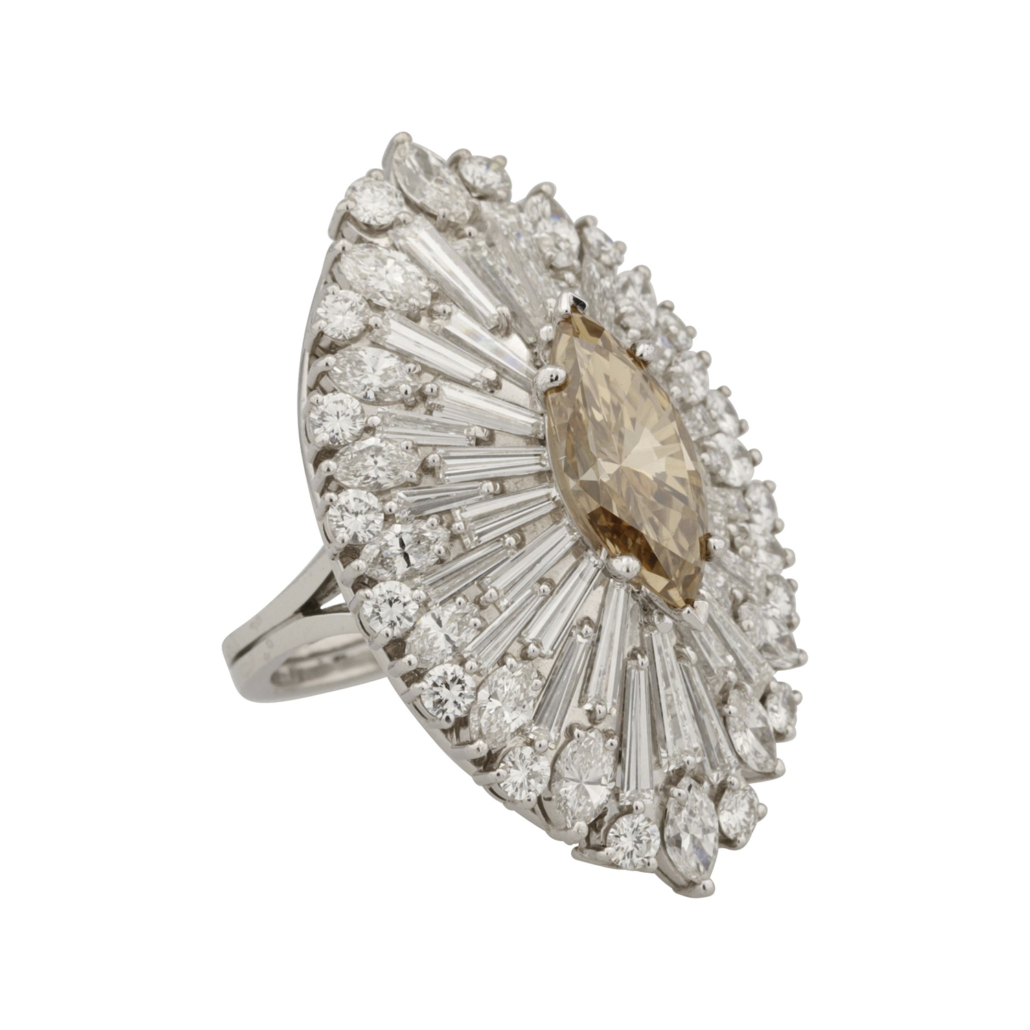 Platinum 15.45 carat diamond cocktail ring, CA$29,500