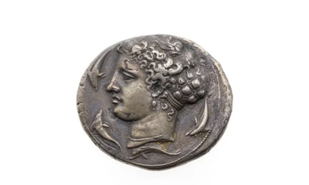 Sicily, Syracuse, circa 405-400 BCE, AR Dekadrachm, unsigned dies in the style of the artist Kimon. Est. $30,000-$50,000