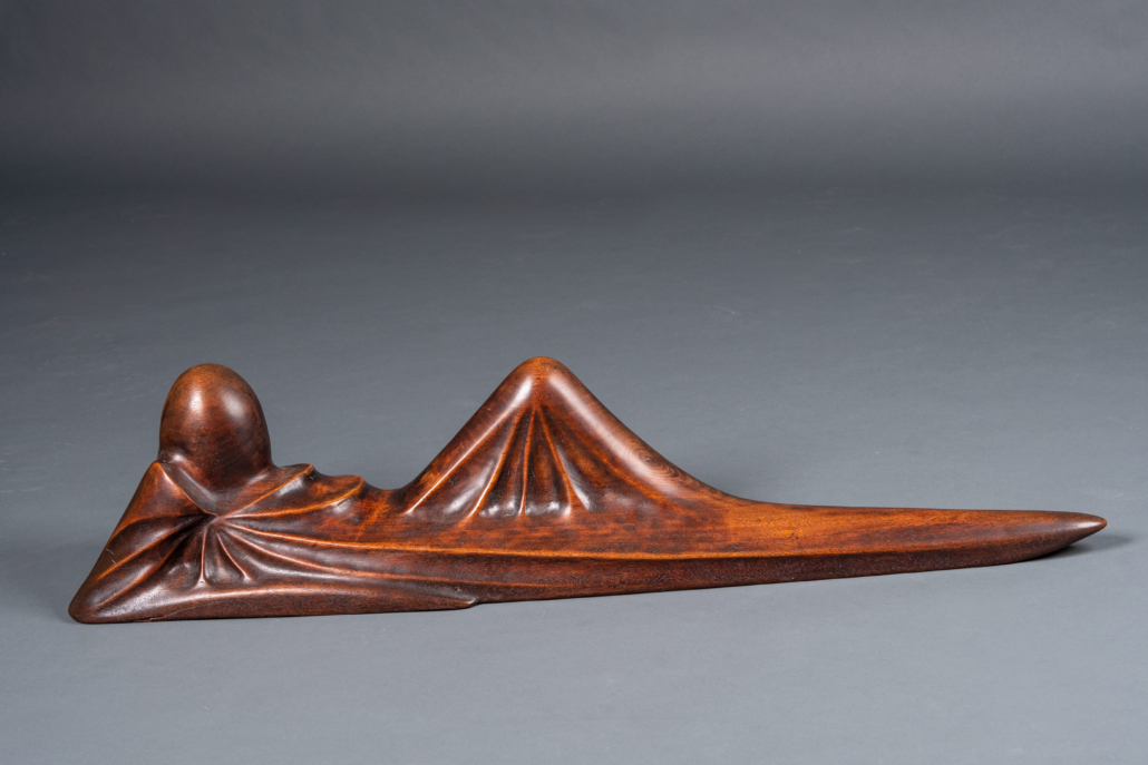 Wharton Esherick (1887-1970), ‘Finale,’ 1929. Black walnut, 9in by 37in by 7 1/2 in. Collection of Peter Fischer Cooke 