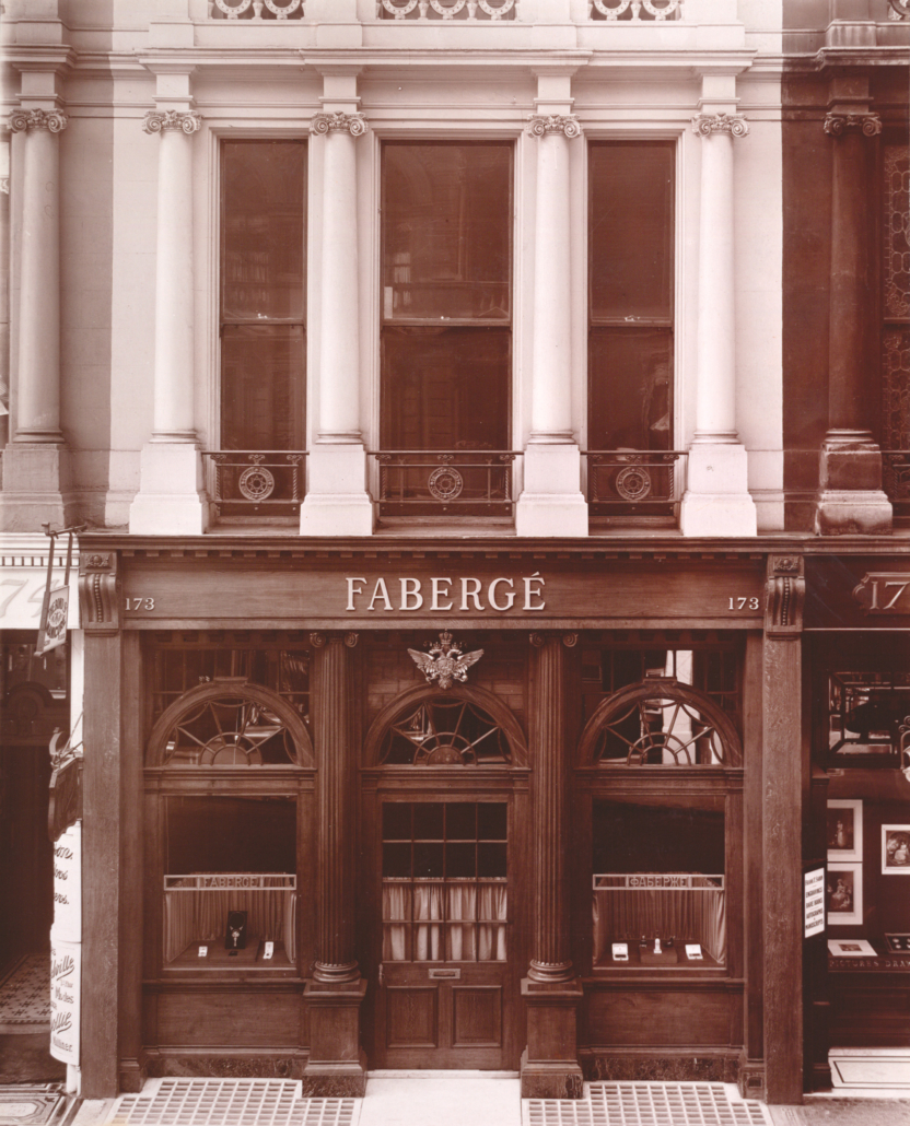 Faberge's premises at 173 New Bond Street in 1911. Image Courtesy of The Fersman Mineralogical Museum, Moscow and Wartski, London