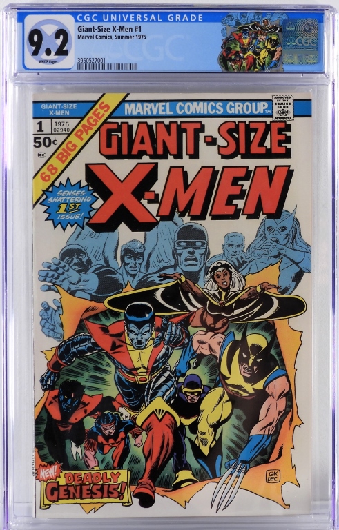 Marvel Comics’ Giant-Size X-Men #1 (Summer 1975), featuring the first appearance of the new X-Men and second full appearance of Wolverine, $9,375