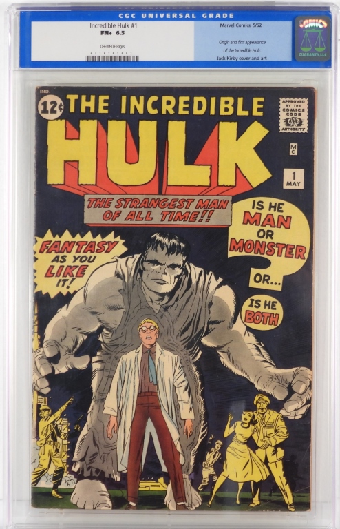Incredible Hulk #1, featuring the first appearance of the Incredible Hulk, Rick Jones, Betty Ross and General Ross, est. $30,000-$50,000
