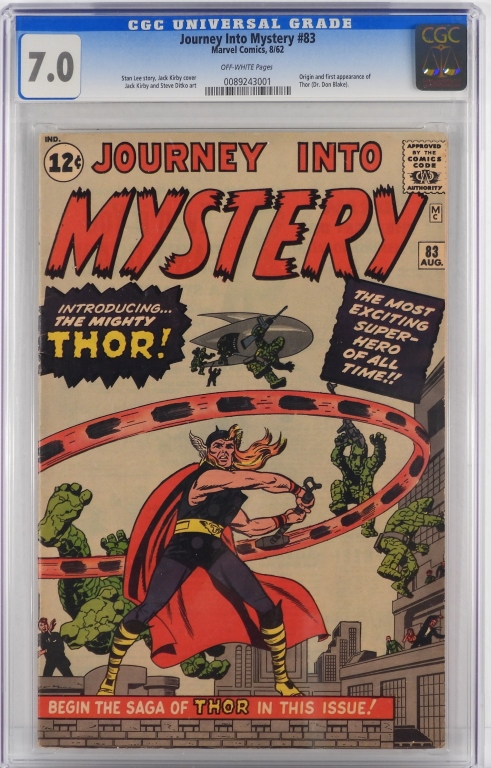 Journey Into Mystery #83, featuring the first appearance of Thor, est. $20,000-$40,000