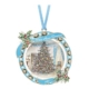 The front of the 2021 official White House Christmas ornament honors President Lyndon Baines Johnson with its reproduction of a painting of the Blue Room tree the family had in December 1967. Image courtesy of the White House Historical Association