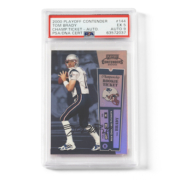 Tom Brady’s 2000 Contenders Championship Rookie Ticket, autographed by Brady, est. $300,000-$500,000