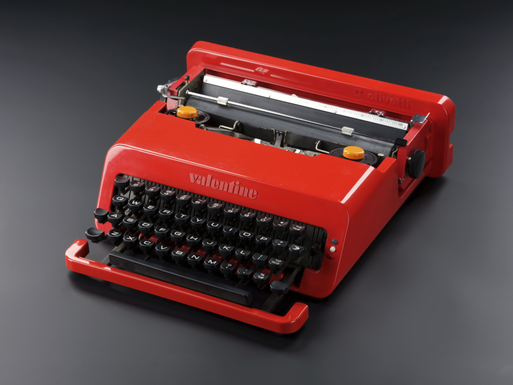 Olivetti Valentine typewriter, c. 1970. Copyright National Museums Scotland