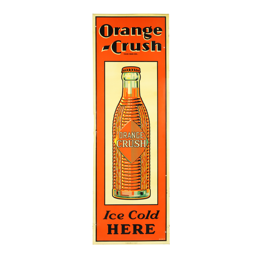 Circa-1930s Canadian Orange Crush single-sided tin sign, CA$6,490