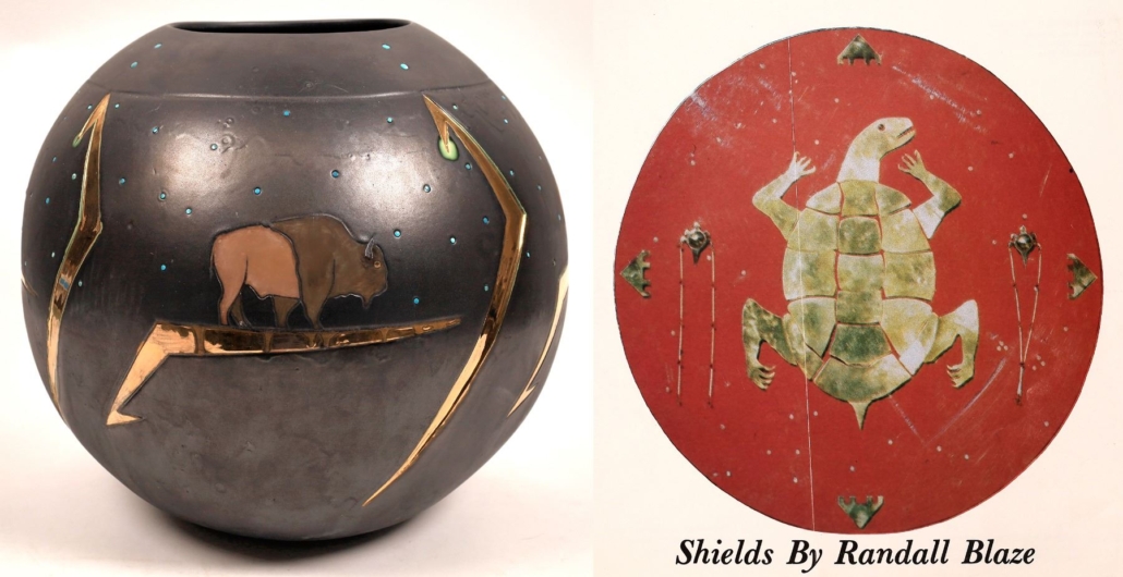 Large artisan pot by Montana artist Randall Blaze, est. $4,000-$8,000