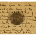 Button from the coat of Titanic barber (and survivor) Charles Weikman, whose daughter gave it to a button collector; a note from her is attached. Est. $1,000-$3,000