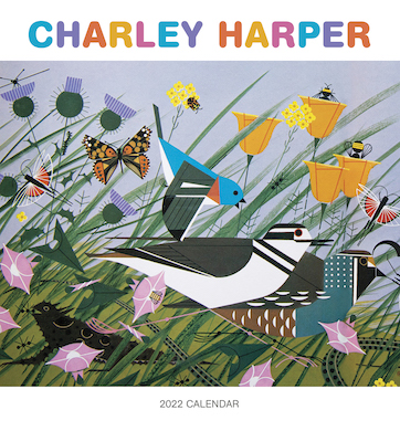 Charley Harper 2022 wall calendar, published by Pomegranate