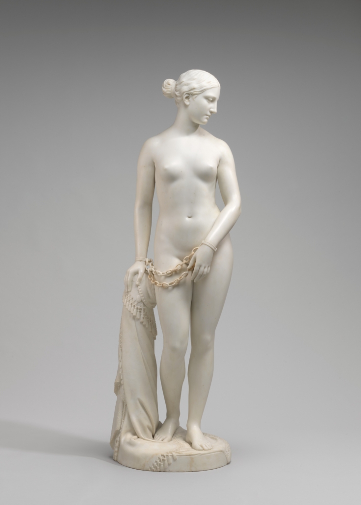 Hiram Powers, ‘The Greek Slave,’ model 1841-1843, carved 1846, Florence, Italy. Seravezza marble. National Gallery of Art, Corcoran Collection (Gift of William Wilson Corcoran), 2014.79.37. 