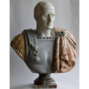 Multicolored marble bust of Julius Caesar, est. $5,500-$7,000