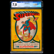 A copy of Superman #1 sold for $2.6 million on December 16. Image courtesy of ComicConnect.com