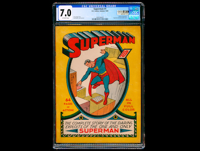 A copy of Superman #1 sold for $2.6 million on December 16. Image courtesy of ComicConnect.com