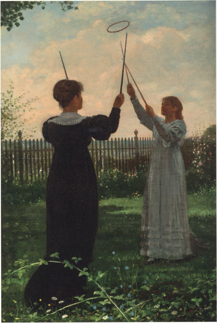 Winslow Homer, 1836–1910, ‘Grace Hoops,’ 1872 oil on canvas, 22in by 15in. Image courtesy of the McMullen Museum of Art