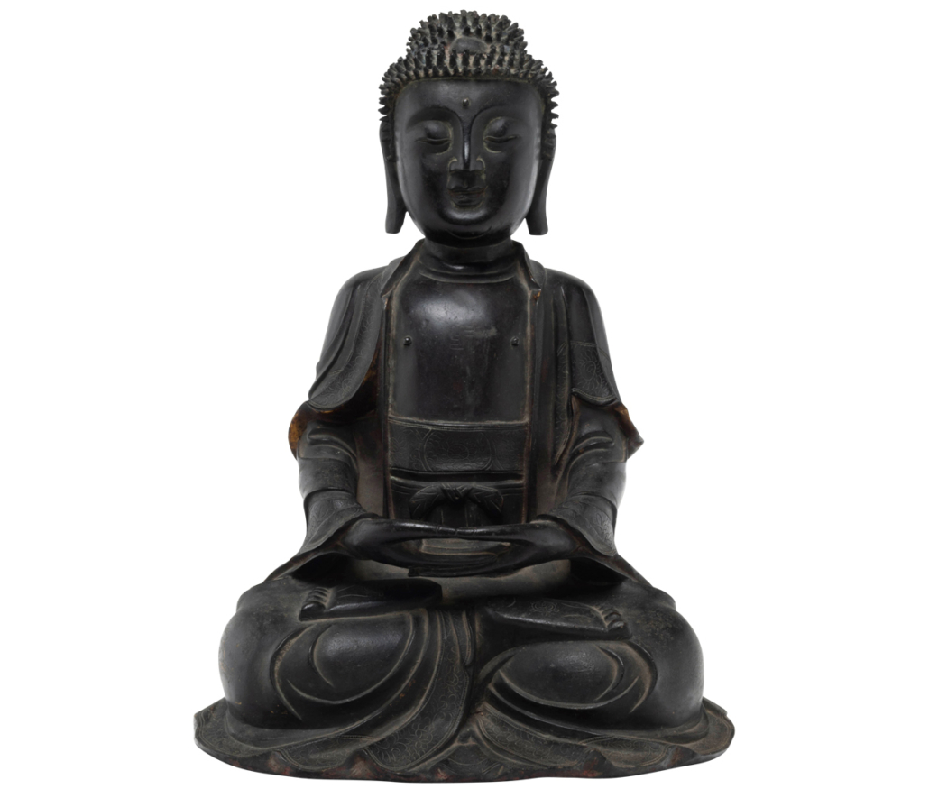 Chinese bronze alloy statue of Bhaisajyaguru Buddha, $42,000