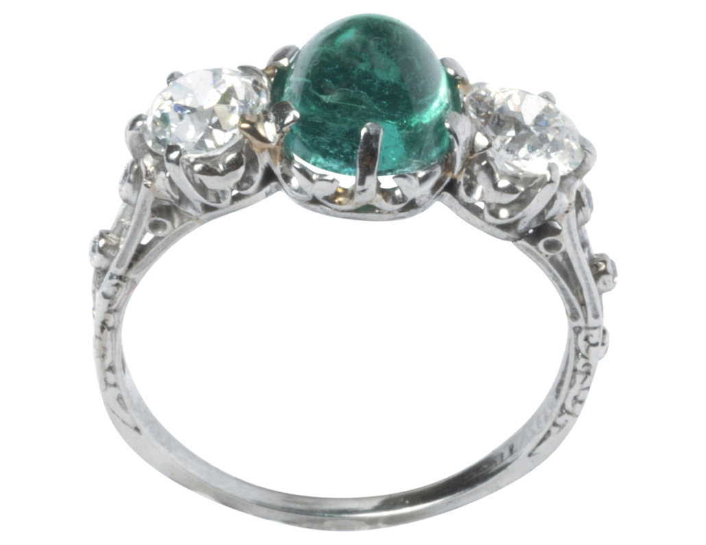 Tiffany & Co. sugarloaf cabochon emerald ring, $10,200
