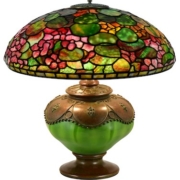 Circa 1905 Tiffany Studios Nasturtium table lamp, est. $80,000-$120,000