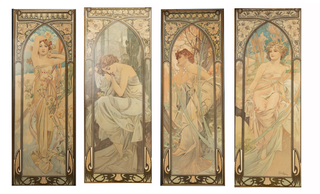  Alphonse Mucha, ‘The Times of the Day,’ $17,220