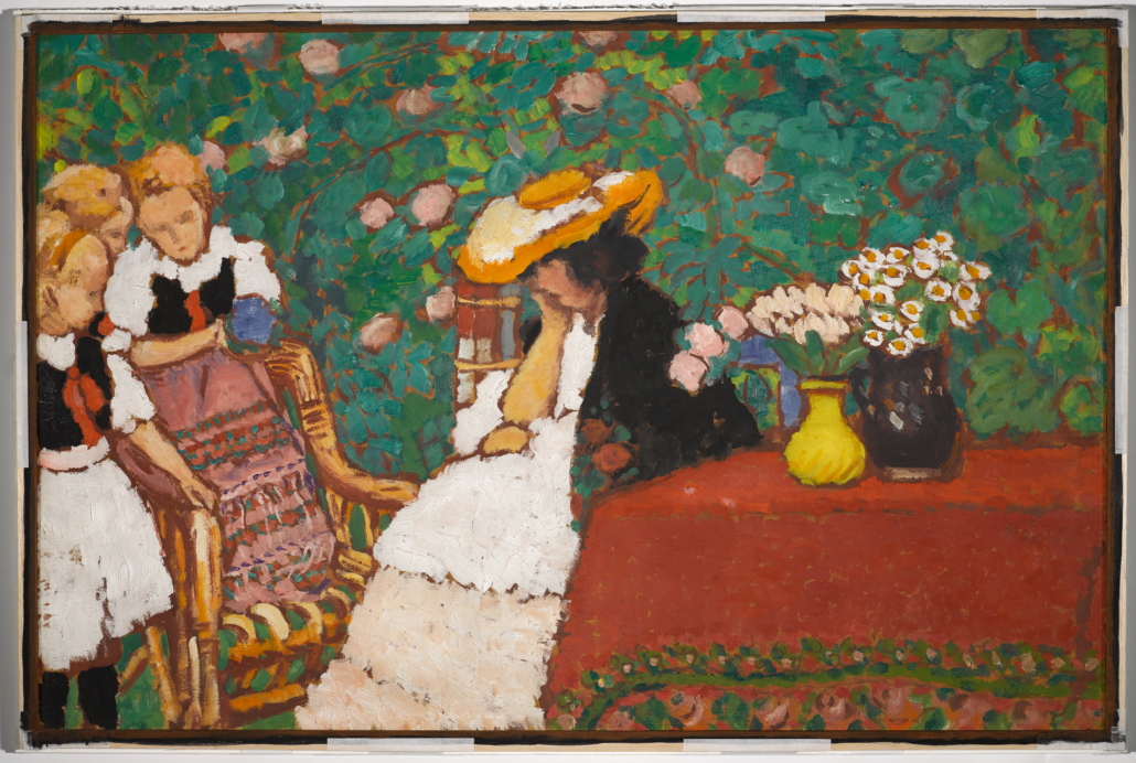 Jozsef Rippl-Ronai (Hungarian, 1861–1927). ‘Woman with Three Girls,’ circa 1909. Oil on board, 24 1/8in by 36 3/4 in. (61.3cm by 93.3 cm). Brooklyn Museum; Designated Purchase Fund, 1994.68. (Photo: Brooklyn Museum) 
