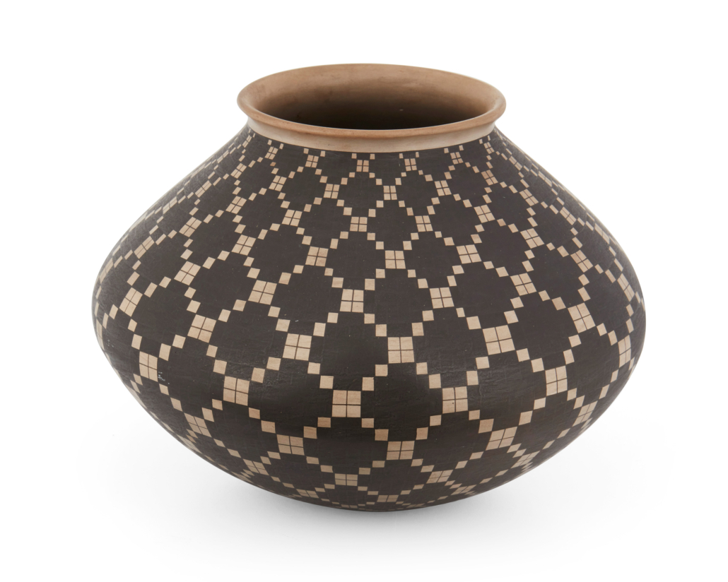 Mata Ortiz pottery jar by Juan Quezada, est. $2,000-$3,000