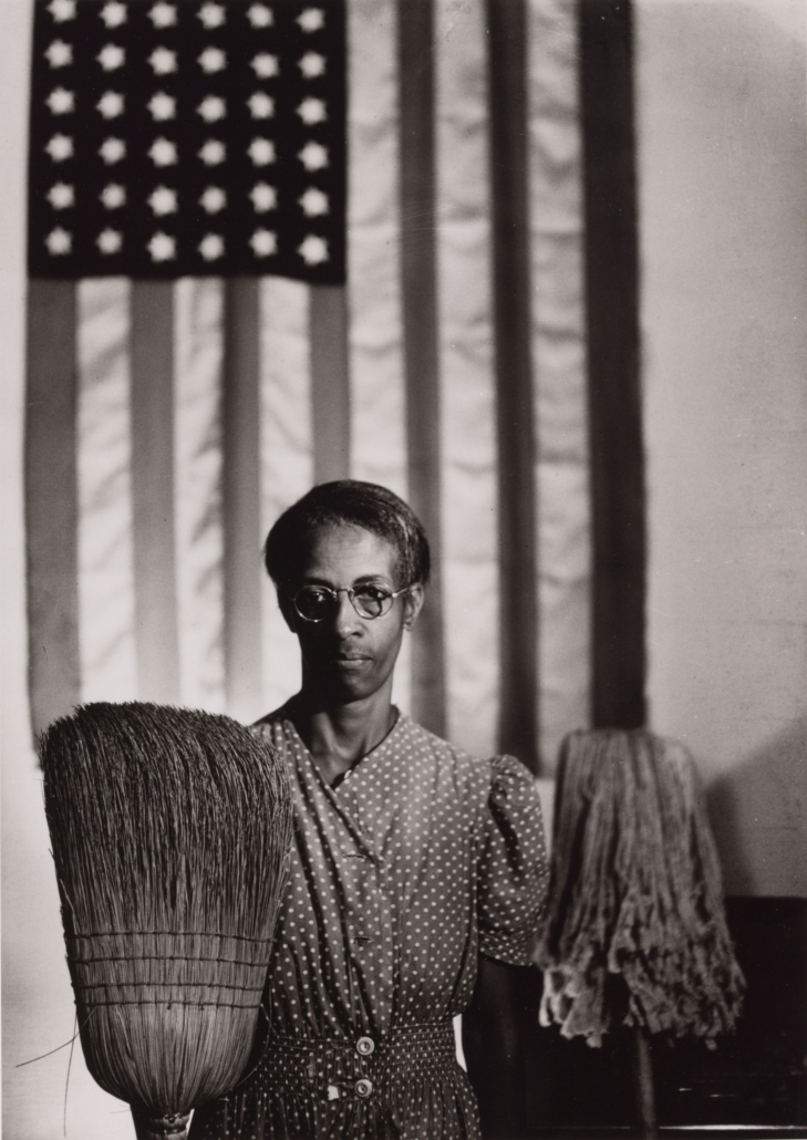 Gordon Parks (United States, 1912-2006), ‘American Gothic, Washington, DC,’ 1942. Gelatin silver print, 13in by 10 1/4in. Promised gift from the Judy Glickman Lauder collection. Image courtesy of Luc Demers. Courtesy of and copyright The Gordon Parks Foundation. 