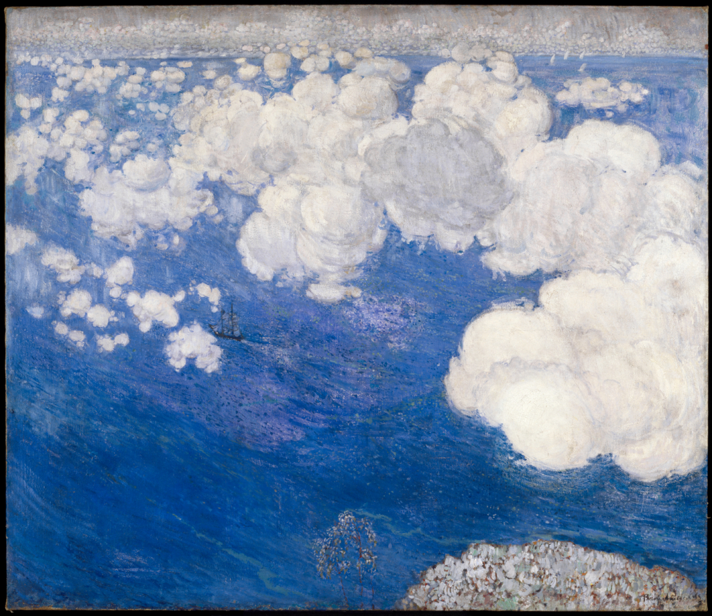 Boris Anisfeld (Russian, 1879–1973). ‘Clouds over the Black Sea—Crimea,’ 1906. Oil on canvas, 49 1/2in by 56 in. (125.7cm by 142.2 cm). Brooklyn Museum; Gift of Boris Anisfeld in memory of his wife, 33.416. (Photo: Brooklyn Museum) 