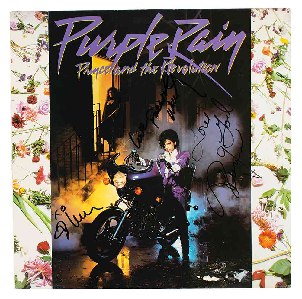 Purple Rain album signed by Prince, $73,698