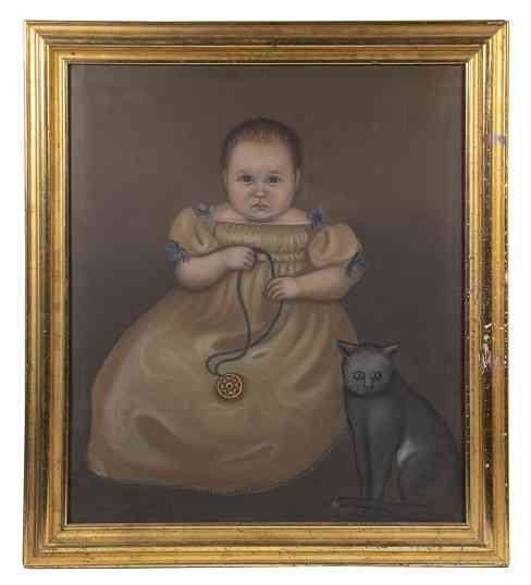 American portrait of a baby and her cat by Aaron Dean Fletcher, est. $6,000-$8,000