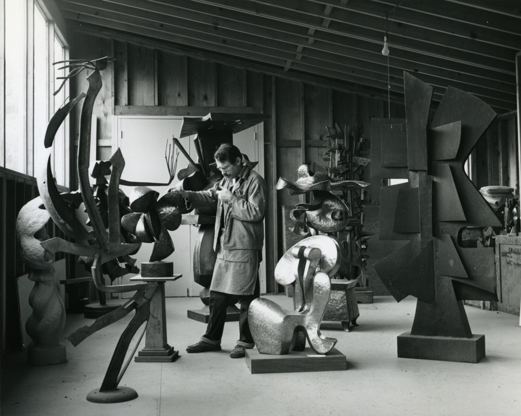  Al Monner, ‘Manuel Izquierdo in His Studio,’ 1967. Gelatin silver print, 8in by 10 in., Hallie Ford Museum of Art, Willamette University, Salem, Ore., The Bill Rhoades Collection, a gift in memory of Murna and Vay Rhoades, 2010.008.020