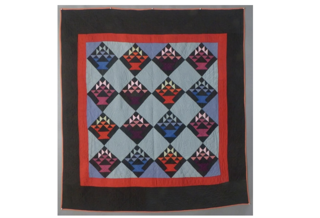Amish quilt with Baskets of Chips pattern, est. $3,500-$4,000