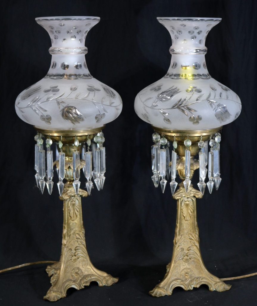Pair of astral lamps, est. $1,500-$3,000