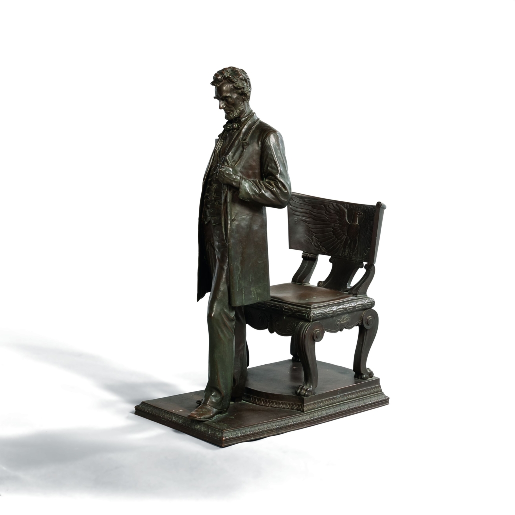 Augustus Saint-Gaudens, ‘Abraham Lincoln: The Man (Standing Lincoln),’ est. $700,000-$900,000. Image courtesy of Skinner